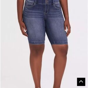Torrid Denim Bermuda Jegging Soft Shorts